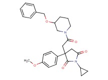 3-{2-[3-(benzyloxy)-1-piperidinyl]-2-oxoethyl}-1-cyclopropyl-3-(4-methoxyphenyl)-2,5-pyrrolidinedione