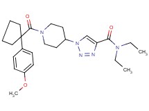 N,N-diethyl-1-(1-{[1-(4-methoxyphenyl)cyclopentyl]carbonyl}-4-piperidinyl)-1H-1,2,3-triazole-4-carboxamide