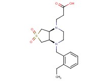 3-[(4aR*,7aS*)-4-(2-ethylbenzyl)-6,6-dioxidohexahydrothieno[3,4-b]pyrazin-1(2H)-yl]propanoic acid