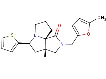(3aS*,5S*,9aS*)-2-[(5-methyl-2-furyl)methyl]-5-(2-thienyl)hexahydro-7H-pyrrolo[3,4-g]pyrrolizin-1(2H)-one