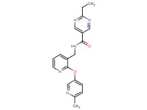 2-ethyl-N-({2-[(6-methylpyridin-3-yl)oxy]pyridin-3-yl}methyl)pyrimidine-5-carboxamide