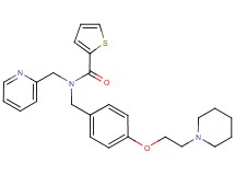 N-{4-[2-(1-piperidinyl)ethoxy]benzyl}-N-(2-pyridinylmethyl)-2-thiophenecarboxamide