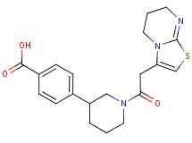 4-[1-(6,7-dihydro-5H-[1,3]thiazolo[3,2-a]pyrimidin-3-ylacetyl)piperidin-3-yl]benzoic acid