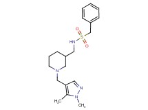 N-({1-[(1,5-dimethyl-1H-pyrazol-4-yl)methyl]-3-piperidinyl}methyl)-1-phenylmethanesulfonamide