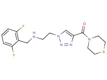 (2,6-difluorobenzyl){2-[4-(4-thiomorpholinylcarbonyl)-1H-1,2,3-triazol-1-yl]ethyl}amine