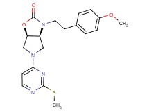 (3aS*,6aR*)-3-[2-(4-methoxyphenyl)ethyl]-5-[2-(methylthio)-4-pyrimidinyl]hexahydro-2H-pyrrolo[3,4-d][1,3]oxazol-2-one