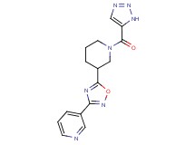 3-{5-[1-(1H-1,2,3-triazol-5-ylcarbonyl)-3-piperidinyl]-1,2,4-oxadiazol-3-yl}pyridine