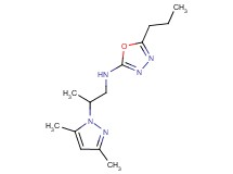 N-[2-(3,5-dimethyl-1H-pyrazol-1-yl)propyl]-5-propyl-1,3,4-oxadiazol-2-amine