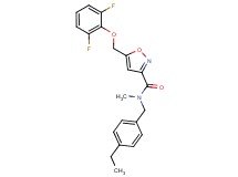 5-[(2,6-difluorophenoxy)methyl]-N-(4-ethylbenzyl)-N-methyl-3-isoxazolecarboxamide