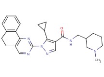 5-cyclopropyl-1-(5,6-dihydrobenzo[h]quinazolin-2-yl)-N-[(1-methyl-3-piperidinyl)methyl]-1H-pyrazole-4-carboxamide