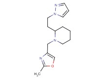 1-[(2-methyl-1,3-oxazol-4-yl)methyl]-2-[2-(1H-pyrazol-1-yl)ethyl]piperidine