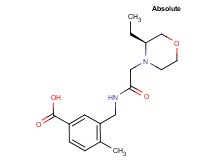 3-[({[(3S)-3-ethylmorpholin-4-yl]acetyl}amino)methyl]-4-methylbenzoic acid