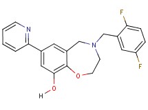 4-(2,5-difluorobenzyl)-7-(2-pyridinyl)-2,3,4,5-tetrahydro-1,4-benzoxazepin-9-ol