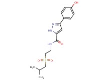 3-(4-hydroxyphenyl)-N-[2-(isobutylsulfonyl)ethyl]-1H-pyrazole-5-carboxamide