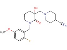 1-{[1-(2-fluoro-5-methoxybenzyl)-3-hydroxy-2-oxopiperidin-3-yl]methyl}piperidine-4-carbonitrile