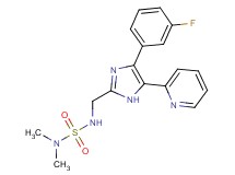 N'-{[4-(3-fluorophenyl)-5-pyridin-2-yl-1H-imidazol-2-yl]methyl}-N,N-dimethylsulfamide