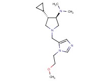 rel-(3R,4S)-4-cyclopropyl-1-{[1-(2-methoxyethyl)-1H-imidazol-5-yl]methyl}-N,N-dimethyl-3-pyrrolidinamine dihydrochloride