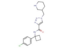 N-[1-(4-chlorophenyl)cyclobutyl]-1-(piperidin-3-ylmethyl)-1H-1,2,3-triazole-4-carboxamide