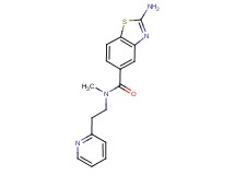 2-amino-N-methyl-N-[2-(2-pyridinyl)ethyl]-1,3-benzothiazole-5-carboxamide bis(trifluoroacetate)