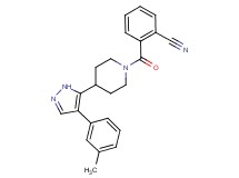 2-({4-[4-(3-methylphenyl)-1H-pyrazol-5-yl]piperidin-1-yl}carbonyl)benzonitrile