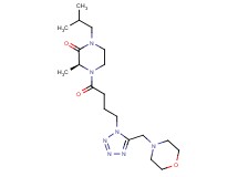 (3S*)-1-isobutyl-3-methyl-4-{4-[5-(4-morpholinylmethyl)-1H-tetrazol-1-yl]butanoyl}-2-piperazinone