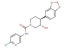 (3S*,4S*)-4-(1,3-benzodioxol-5-yl)-N-(6-chloropyridin-3-yl)-3-hydroxypiperidine-1-carboxamide