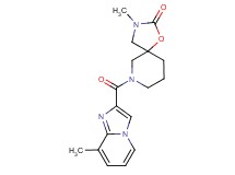 3-methyl-7-[(8-methylimidazo[1,2-a]pyridin-2-yl)carbonyl]-1-oxa-3,7-diazaspiro[4.5]decan-2-one