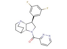 (2R*,3S*,6R*)-3-(3,5-difluorophenyl)-5-(3-pyridazinylcarbonyl)-1,5-diazatricyclo[5.2.2.0~2,6~]undecane
