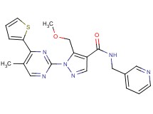 5-(methoxymethyl)-1-[5-methyl-4-(2-thienyl)-2-pyrimidinyl]-N-(3-pyridinylmethyl)-1H-pyrazole-4-carboxamide