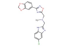 1-[3-(1,3-benzodioxol-5-yl)-1,2,4-oxadiazol-5-yl]-N-[(5-chloro-1H-benzimidazol-2-yl)methyl]-N-methylmethanamine