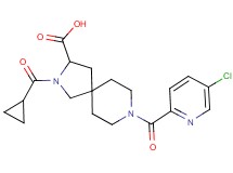 8-[(5-chloro-2-pyridinyl)carbonyl]-2-(cyclopropylcarbonyl)-2,8-diazaspiro[4.5]decane-3-carboxylic acid