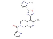 6-methyl-5-[5-(1-methyl-1H-pyrazol-5-yl)-1,2,4-oxadiazol-3-yl]-2-(1H-pyrrol-2-ylcarbonyl)-1,2,3,4-tetrahydro-2,7-naphthyridine