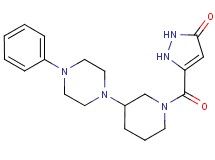 5-{[3-(4-phenyl-1-piperazinyl)-1-piperidinyl]carbonyl}-1,2-dihydro-3H-pyrazol-3-one