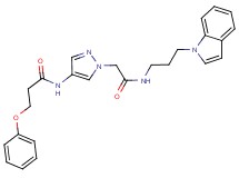 N-[1-(2-{[3-(1H-indol-1-yl)propyl]amino}-2-oxoethyl)-1H-pyrazol-4-yl]-3-phenoxypropanamide