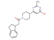 6-[1-(2,3-dihydro-1H-inden-1-ylacetyl)-4-piperidinyl]-2-methyl-4-pyrimidinol
