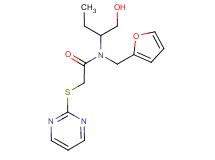 N-(2-furylmethyl)-N-[1-(hydroxymethyl)propyl]-2-(pyrimidin-2-ylthio)acetamide