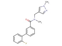 2'-fluoro-N-methyl-N-[(1-methyl-1H-pyrazol-4-yl)methyl]biphenyl-3-carboxamide