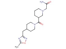 2-[3-({4-[(5-methyl-1,2,4-oxadiazol-3-yl)methyl]-1-piperidinyl}carbonyl)-1-piperidinyl]acetamide