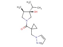 (3R*,4R*)-3-isopropyl-4-methyl-1-{[1-(1H-pyrazol-1-ylmethyl)cyclopropyl]carbonyl}-3-pyrrolidinol