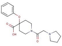 4-phenoxy-1-(pyrrolidin-1-ylacetyl)piperidine-4-carboxylic acid