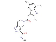 N-methyl-5-[(2,5,7-trimethyl-1H-indol-3-yl)acetyl]-4,5,6,7-tetrahydro-2H-pyrazolo[4,3-c]pyridine-3-carboxamide