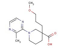 3-(3-methoxypropyl)-1-(3-methyl-2-pyrazinyl)-3-piperidinecarboxylic acid