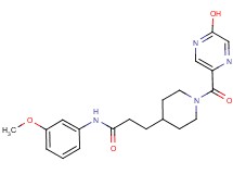 3-{1-[(5-hydroxypyrazin-2-yl)carbonyl]piperidin-4-yl}-N-(3-methoxyphenyl)propanamide