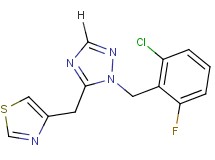 1-(2-chloro-6-fluorobenzyl)-5-(1,3-thiazol-4-ylmethyl)-1H-1,2,4-triazole