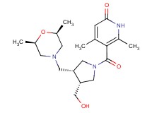 5-{[(3R*,4R*)-3-{[(2R*,6S*)-2,6-dimethylmorpholin-4-yl]methyl}-4-(hydroxymethyl)pyrrolidin-1-yl]carbonyl}-4,6-dimethylpyridin-2(1H)-one