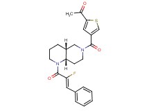 1-(4-{[(4aR*,8aS*)-1-[(2Z)-2-fluoro-3-phenyl-2-propenoyl]octahydro-1,6-naphthyridin-6(2H)-yl]carbonyl}-2-thienyl)ethanone