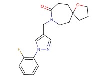 8-{[1-(2-fluorophenyl)-1H-pyrazol-4-yl]methyl}-1-oxa-8-azaspiro[4.6]undecan-9-one