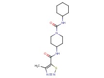 N-cyclohexyl-4-{[(4-methyl-1,2,3-thiadiazol-5-yl)carbonyl]amino}piperidine-1-carboxamide