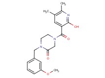 4-[(2-hydroxy-5,6-dimethyl-3-pyridinyl)carbonyl]-1-(3-methoxybenzyl)-2-piperazinone