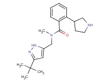N-[(3-tert-butyl-1H-pyrazol-5-yl)methyl]-N-methyl-2-(3-pyrrolidinyl)benzamide hydrochloride